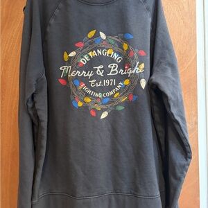 Merry & Bright Graphic Sweater - Black Adult size L by Goodfellows & Co